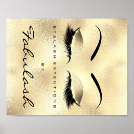 Poster Bela Adormecida Nome Salão Dourado GlamGlitter sob