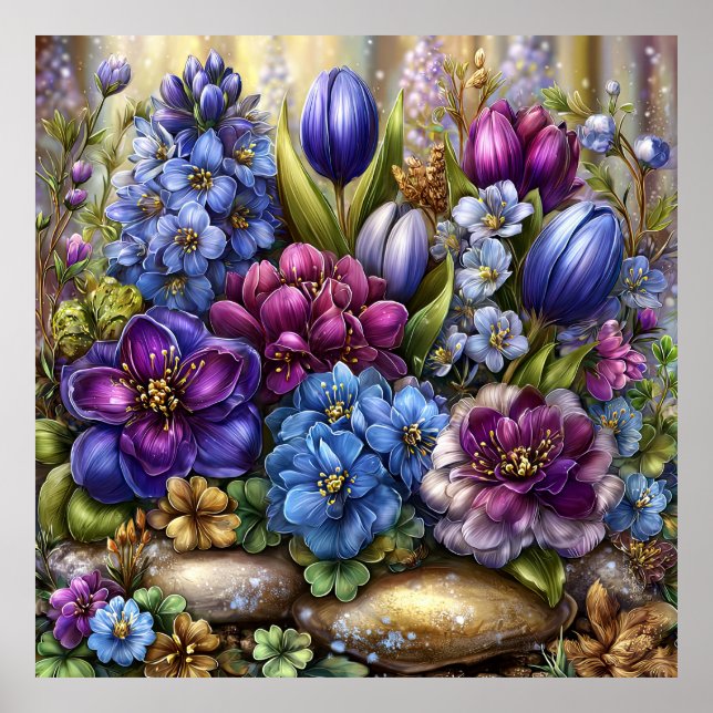 Poster Bela Arte de Parede de Flores de Primavera 1 (Frente)