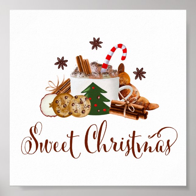 Poster Bela Arte Frappuccino Cookie Cinnamon de Natal (Frente)