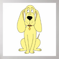 Bela Cartoon de Cachorro. Caça Amarela.