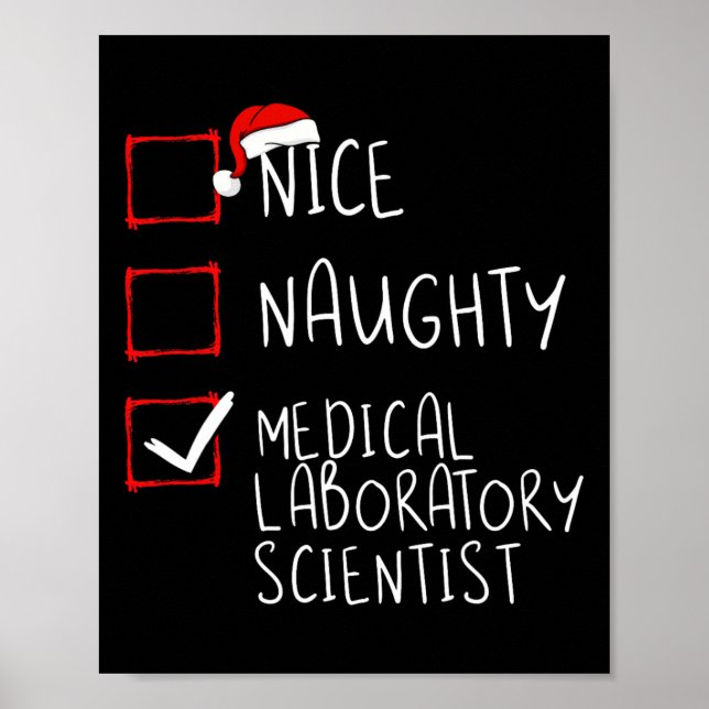 Poster Bela Cientista do Laboratório Médico, Christma (Frente)