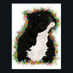 Pôster Bela-Colorida Pop Art Americana<br><div class="desc">Este retrato original de um Bully Americano foi criado por mim usando uma combinação de esboços manuais e pintura junto com a arte digital. Ele tem um abstrato, um sentimento de pop, com muitos detalhes e cores brilhantes e alegres. Se você quiser esta design em um item não mostrado na...</div>