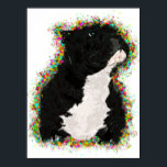Pôster Bela-Colorida Pop Art Americana<br><div class="desc">Este retrato original de um Bully Americano foi criado por mim usando uma combinação de esboços manuais e pintura junto com a arte digital. Ele tem um abstrato, um sentimento de pop, com muitos detalhes e cores brilhantes e alegres. Se você quiser esta design em um item não mostrado na...</div>
