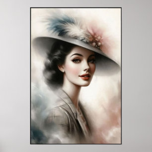 Poster Bela Composição no Estilo Vintage dos Anos 1940