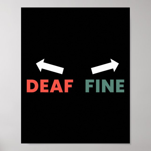 Poster Bela Direita O Ouvido É Surdo (Frente)