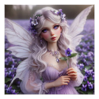 Bela Fada de Fevereiro em Violetas