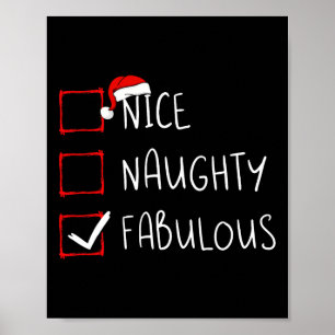 Poster Bela Lista De Natal Fabulosa Papais noeis Xmas Cl