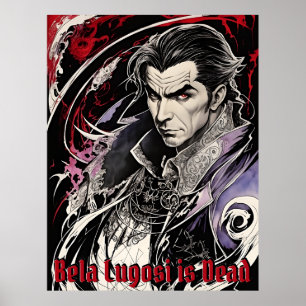 Poster Bela Lugosi é Morto - Arte retrógrada refinada