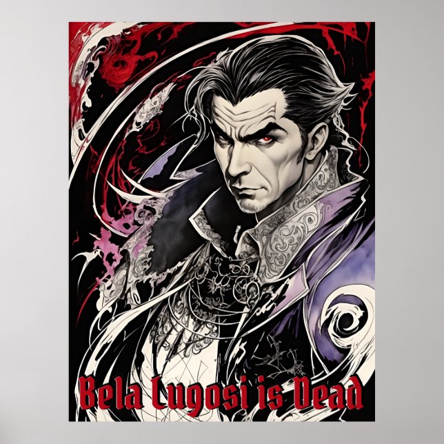 Poster Bela Lugosi é Morto - Arte retrógrada refinada (Frente)