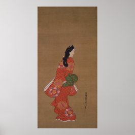 Poster Bela Olhada por Hishikawa Moronobu