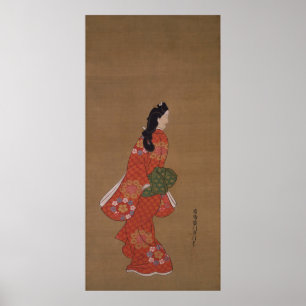 Poster Bela Olhada por Hishikawa Moronobu