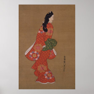 Poster Bela Olhada por Hishikawa Moronobu