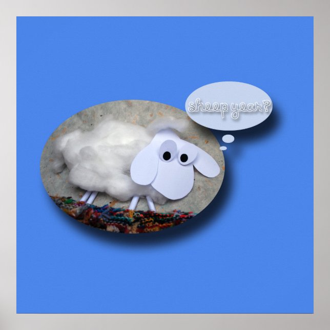 Poster Bela Ovelha Chinesa Ano Zodiac Aniversário 24 Post (Frente)