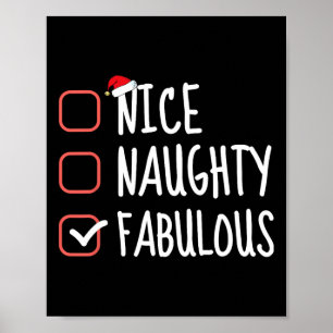 Poster Bela Papais noeis de Lista de Natal Engraçada C