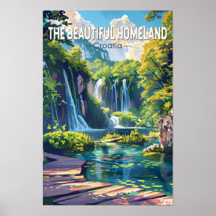 Poster Bela Pátria Croácia Lagos de Plitvice