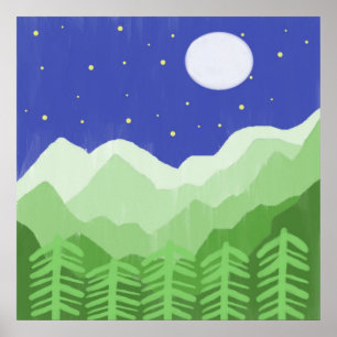 Poster bela pintura paisagística