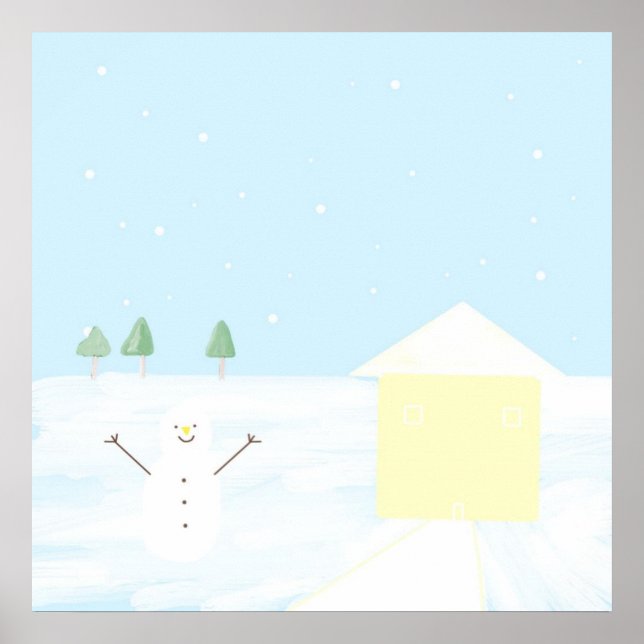 Poster bela pintura paisagística (Frente)