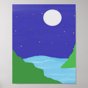 Poster bela pintura paisagística