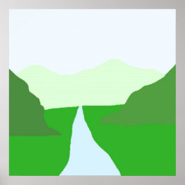 Poster bela pintura paisagística