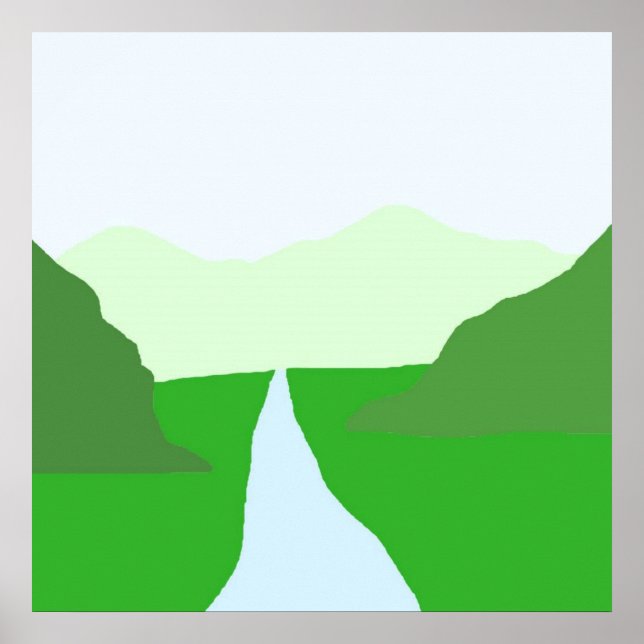 Poster bela pintura paisagística (Frente)