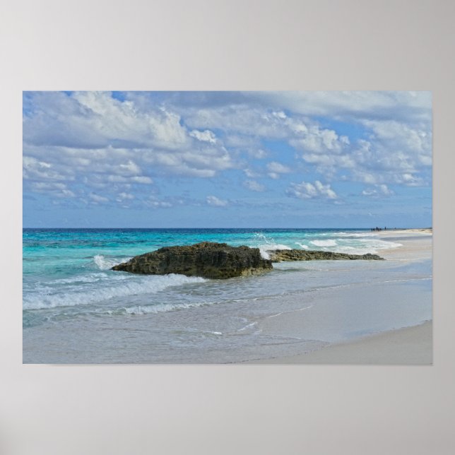 Poster Bela Praia em Great Guana Cay (Frente)