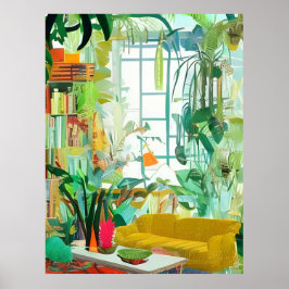 Poster Bela Sala de Vida Boho