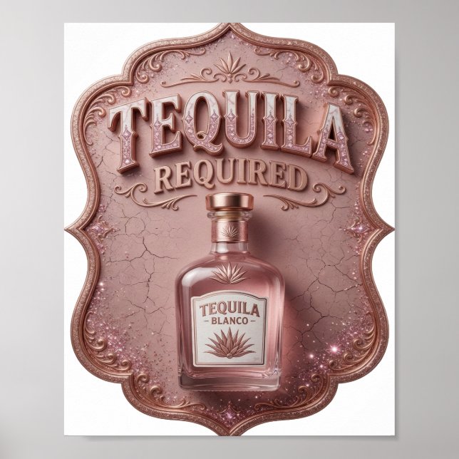 Poster Bela TEQUILA EXIGIDA Dourada (Frente)