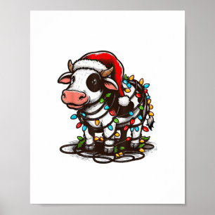 Poster Bela Vaca Xmas Criança Adolescente Garota