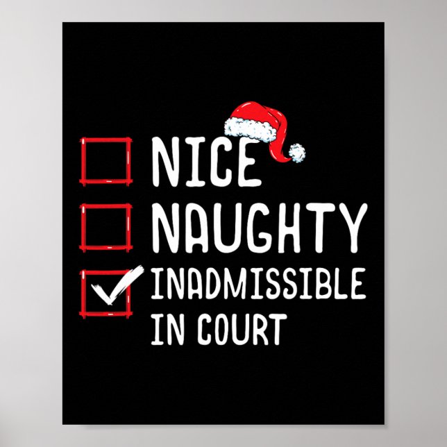 Poster Bela Vadia Inadmissível No Natal Engraçado Da Cort (Frente)