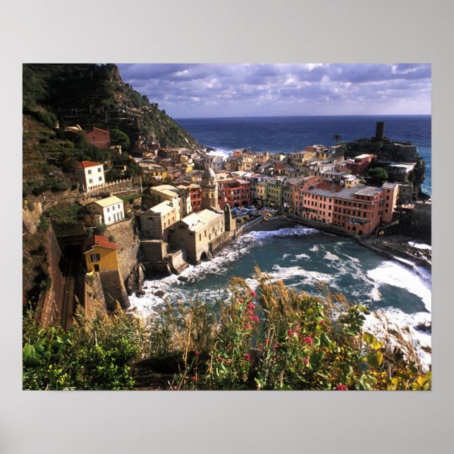Pôster Bela Vila de Vernazza em Cinque (Frente)