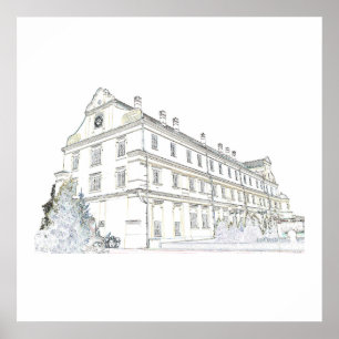 Poster Belarus Беларусь Pinsk Пінск Cartaz de Arquitetura