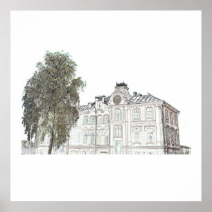 Poster Belarus Білорусь Hrodna Гродно Arquitetura Cartaz