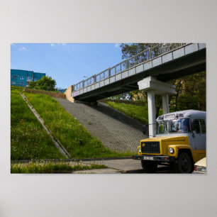 Poster Belarus Grodno Old Retro Soviético