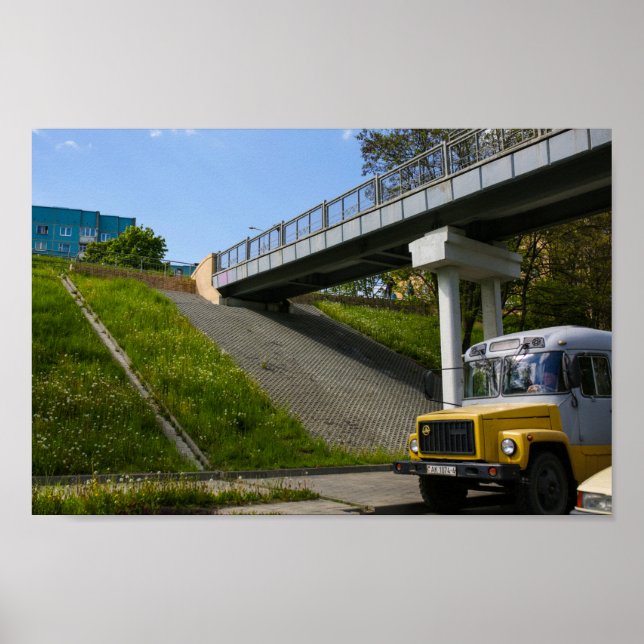 Poster Belarus Grodno Old Retro Soviético (Frente)