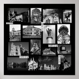 Poster Belarus Minsk Grodno Pinsk Brest Architecture