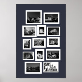 Poster Belarus Minsk Grodno Vitebsk Brest Architecture