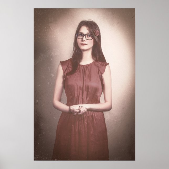 Poster Belas Artes | Fotografia de uma mulher bonita (Frente)