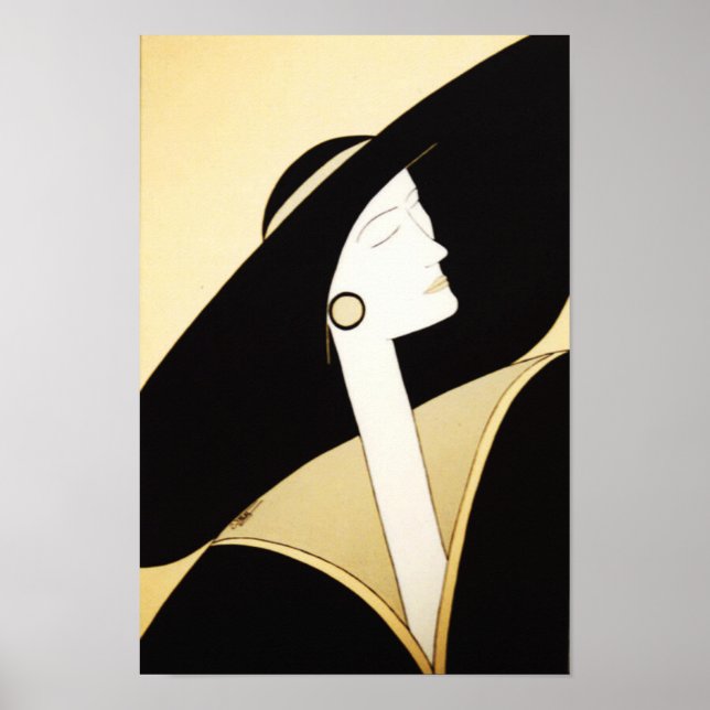 Poster Belas Artes - "Senhora Sofisticada" (Frente)