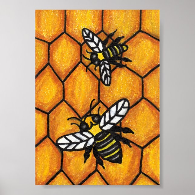 Poster Belas Bocadas Bonitas em Honeycomb (Frente)