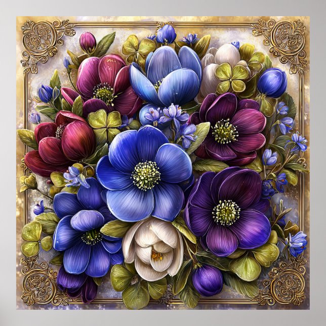Poster Belas Flores de Primavera Arte de Parede 13 (Frente)