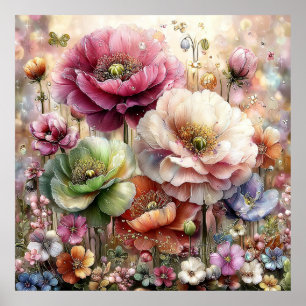 Poster Belas Flores de Primavera Arte de Parede 3a