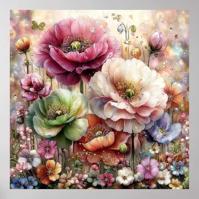 Poster Belas Flores de Primavera Arte de Parede 3a (Frente)