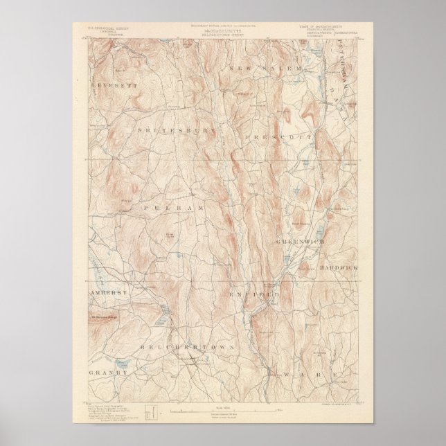 Pôster Belchertown, Massachusetts (Frente)