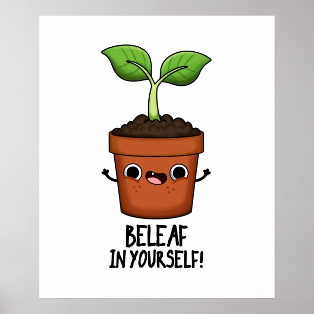 Poster Beleaf No Seu Funny Plant Pun (Frente)