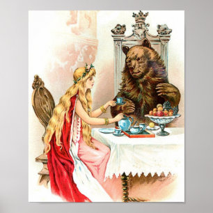 Poster Beleza A Rosa E A Besta