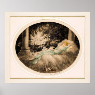 Poster Beleza adormecida de Louis Icart