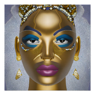 Pôster Beleza Africana sofisticada: Mês da História Negra
