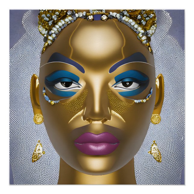 Pôster Beleza Africana sofisticada: Mês da História Negra (Frente)