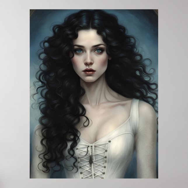 Poster Beleza cabeleira de Raven (Frente)