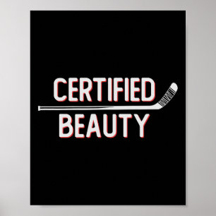 Poster Beleza Certificada Piada de Hockey no Gelo Gíria W